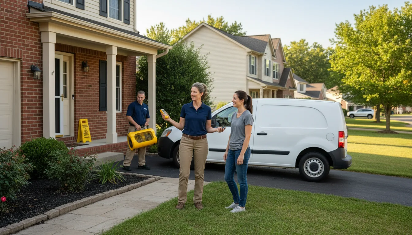 Residential water damage restoration in Jersey, AR